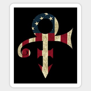 Prince Vintage American Flag Legend Sticker